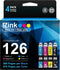 E-Z Ink Remanufactured Ink Cartridge Replacement for Epson 126 T126 (4 Pack) for Workforce 630 545 Stylus NX430
