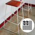 100 Pack of Black Non-Slip Chair Leg Covers - Triple Clip Connector for Furniture Protection