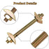 13 Pcs Furniture Fastening Connectors with Wrench, Table Top Fasteners for Butcher Blocks, Tables, and Bed Frames