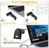 VOTTAN 2D 2.4G 1D PDF417 2D QR Barcode Scanner, Bluetooth & Wireless & USB Wired Connect iPad Phone Tablet PC POS, UPC