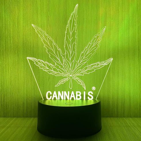 420 Leaf 3D LED Table Lamp, Optical Visual Illusion Night Light for Home Decor
