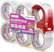 Heavy Duty Transparent Packing Tape - 6 Rolls with Refillable Dispenser, Industrial Grade for Shipping, Moving,
