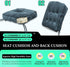 lihtsofty Pads,Set 2 Blue,22x17x3/17x17x4 Rocking Chair Cushion, High-Density Sponge,Memory Foam Non Slip,FadeShield