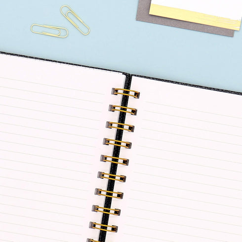 Blue Sky Professional Hardcover Executive Notebook, 160 Ruled Pages, Twin-Wire Binding, 5.75” x 8.5", Gray