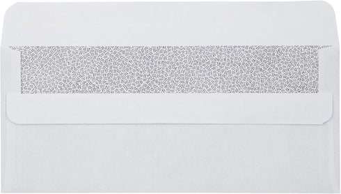 LUXPaper #10 Business Envelopes | 4 1/8" x 9 1/2" | Security Tint | White | 50 Qty | 24lb. Text