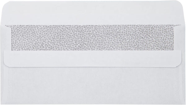 LUXPaper #10 Business Envelopes | 4 1/8" x 9 1/2" | Security Tint | White | 50 Qty | 24lb. Text