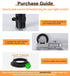 DiCUNO E26 Lamp Shade Rings, Black Threaded Reducer Light Socket Collar Ring 1-3/8 Inches (34mm) and 1-1/2 Inch (39mm)