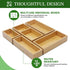 Bamboo Drawer Organizer Set, 5 PCS Multi-Use Individual Wood Storage Organizers for Kitchen, Bathroom, Office
