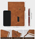 Brown A5 Lined Leather Journal Notebook for Men Women,5.9 X 8.4" Personalized Hardcover Journal with Pen,200 Pages 100 Gsm Thick Ruled Paper Daily Diary for School,Travel,Business,Work,Home Writing by vfaejll