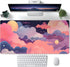 Cute Kawaii Clouds Desk Mat, Pink Purple XXL Large Mouse Pad for Gaming, Laptop, Computer Keyboard, Desk Decor 31.5''X