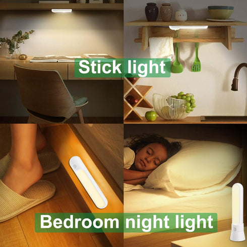 Counter Sensor,24 180Lumens BIGMONAT Battery Operated Lights Shelf Cabinet Light,Portable Tabletop Lamp Stick on