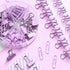 Purple Binder Clips and Paper Clips Push Pins Tacks Sets, Total 72 PCS Assorted Sizes Office Supplies Set for Women,