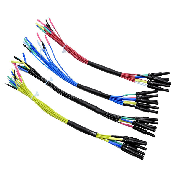 HT306 4 Connectors Sizes Universal Breakout Leads, 6 Channel Test Lead Set for Automotive