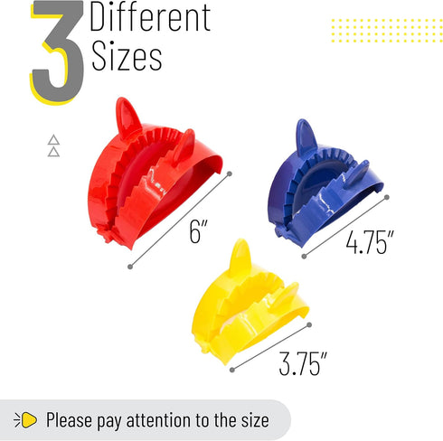BTaT Dough Press Set 3 Pack - Empanada, Dumpling, Hand Pie Press, Mini Pie Maker, Pastry Press