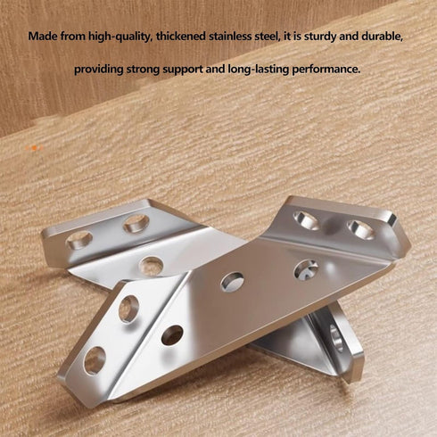 FZSFVAQ 8PCS 2mm 90 48 Stainless Steel Corner Brackets for Wood, Thick Degree L Angle Braces with Screws, Corner