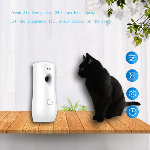 Automatic Air Fragrance Dispenser, Wall-mounted Aerosol Spray Air Freshener for Home, Offices, Schools, White