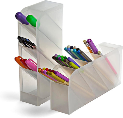 Officemate Desk Organizer, Pen Holder with 8 Compartments, Set of 2