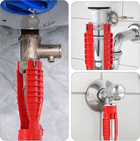 KUZIUA 25 1 Upgrade All in One Wrench Tool for Faucet and Sink, Faucet and Sink Installer with Useful Gadgets
