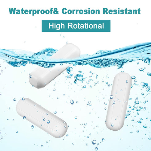 PTFE Magnetic Stirrer Mixer Stir Bar, White Color, 24 Pieces, 30 mm/1.18 Inch Laboratory Stir Plate Magnet
