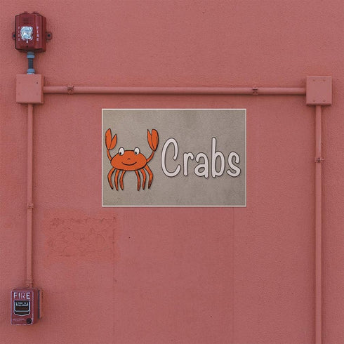 Fastasticdeals 36x24Inches Decal Stickers Multiple Sizes Crabs Restaurant Cafe Bar Industrial Vinyl Safety Sign Label