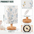Generic Small Blue Flower Small Desk Lamp for Bedroom Nightstand Bedside Lamps with USB Table Lamp with Fabric Night