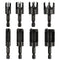 Plug Cutter, 8Pcs Wood Plug Cutters Drill Bit Set with 1/4 Hex Shank, Straight and Tapered Cutting Tool