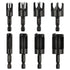 Plug Cutter, 8Pcs Wood Plug Cutters Drill Bit Set with 1/4 Hex Shank, Straight and Tapered Cutting Tool
