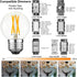 G16.5 Light Bulb LED 4W E26 Dimmable Equivalent E26 40 Watt Warm White 2700K 400lm CRI85+ Clear Glass (Pack of 6)