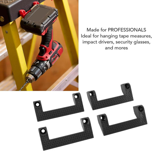 Hamwesh 4 Piece Tape Measure Holder, Hard and Dependable Multifunctional Tool Hanger Storage Dock with Fitting Screws