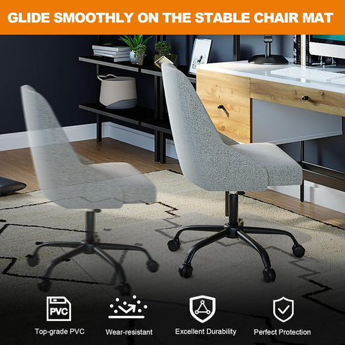 Thickened Chair Mat for Low Pile Carpet, Heavy Duty Desk Chair Mat for Carpeted Floors, 47.5" x 35.5"