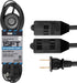 Iron Forge Cable 3 Outlet Foot Switch Extension Cord, 15 ft, 13 Amp Black Cord with Foot Tap Switch