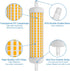 R7S Bulb 118mm 120V 150W T3 Bulb Bulbs 3000K,Non-Dimmable,2 Pack LED J Type Halogen Equivalent,Long Lasting Double