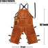 QeeLink Leather Welding Apron Split Leg for Men - Spark Flame Heat Resistant Bib Protective Chaps - Heavy Duty Cowhide
