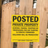 Smartsign “Posted - Private Property” Sign, 11" x 11" Plastic, Pack of 5, Made in USA