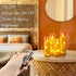 12Pcs Homemory Flameless Candles with Star String Fairy Lights, Flickering Battery Operated Candles, LED Fake Candles