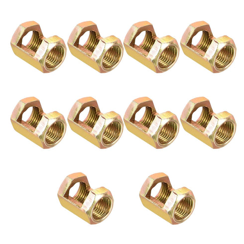 TAODAN 10PCS Lighting Outlet Iron Hex Nut M10 Threaded 20mm High Lamp Galvanized