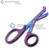 7.25" Heavy Duty Fluoride Coated Nurse Doctor Medical Paramedic Trauma Shears Scissors (ODM) (PURPLE MULTI COLOR BLADE)