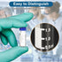 PATIKIL 100 Pack Autosampler Vial 2ml, HPLC/GC Lab Clear Vials with Screw Cap Writing Patch Red PTFE & White Silicone