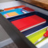 Three by Three Seattle 6 Piece Metal Organizer Tray Set for Makeup, Stationery, Utensils, Office Desk, Kitchen, Bathroom