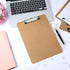 Wood Clipboards Set of 20, Letter Size Hardboard Clip Board 8.5x11 for Classroom, Students, A4 Standard Clipboard