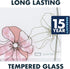 Quartet Glass Desktop Notepad, 9" x 6" Dry Erase Surface, Floral/White, 2 Pack