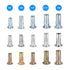 25pcs 5/16-18 Multi-Grip Rivet Nuts, Pre-Bulbed Shank Flat Head Threaded Insert Nut Gold Zinc Plated