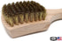 Brass Wire Utility Scrub Brush for Cleaning with 9" Hardwood Handle, Made in USA
