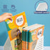 deli Blue Collapsible Magazine File Holder - 4 Vertical Compartment Binder Organizer for Desk Storage