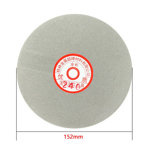 uxcell 6-inch Grit 240 Diamond Coated Flat Lap Wheel for Grinding Sanding Polishing Disc