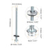 uxcell #12 x 4" Self Drilling Screws with Rubber Washer, 25pcs Zinc Plated Steel Roofing Screws