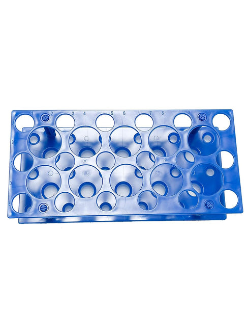 3PCS 28 Well Centrifuge Tube Rack for 10ml/15ml/50ml, Plastic Holder in Light Blue, Orange, Deep Blue