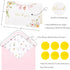 50 Pack Crisky Baby Shower Thank You Cards with Envelopes & Stickers, Pink Gold Baby Thank You Greeting Cards Bulk