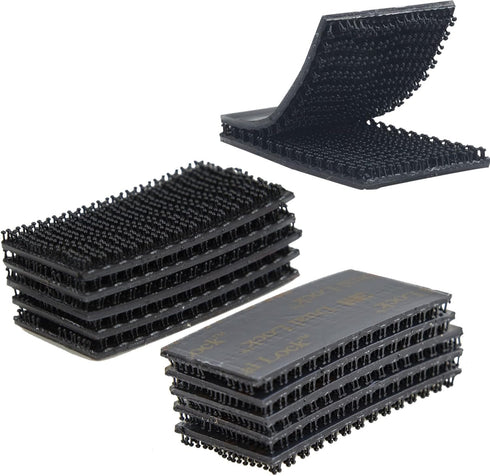 Dual Lock Fastener, 1in x 2in, 8pcs Heavy Duty Reclosable Interlocking Tape, Black Color