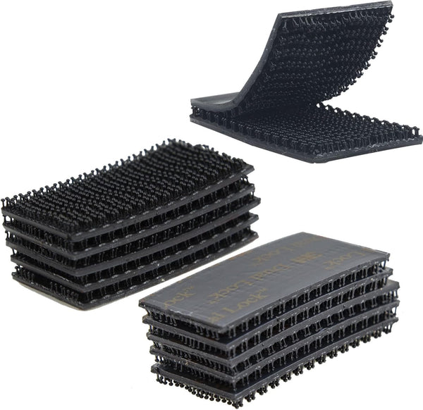 Dual Lock Fastener, 1in x 2in, 8pcs Heavy Duty Reclosable Interlocking Tape, Black Color